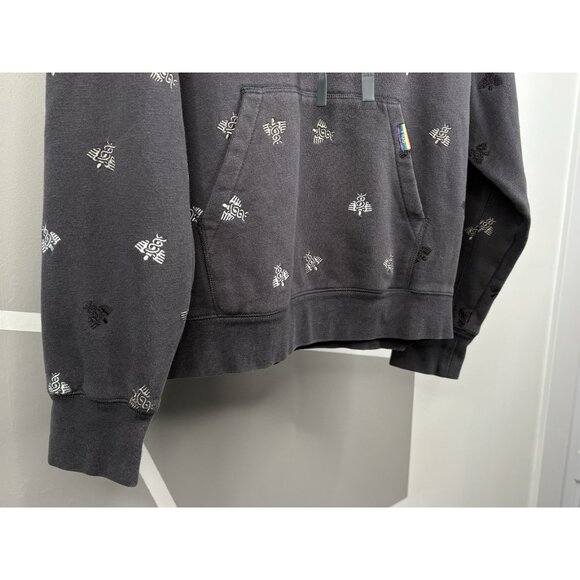 FIGS Grey Cotton Hoodie Embroidered Caduceus AOP Women’s M Medical Nurse Doctor - Picture 6 of 16